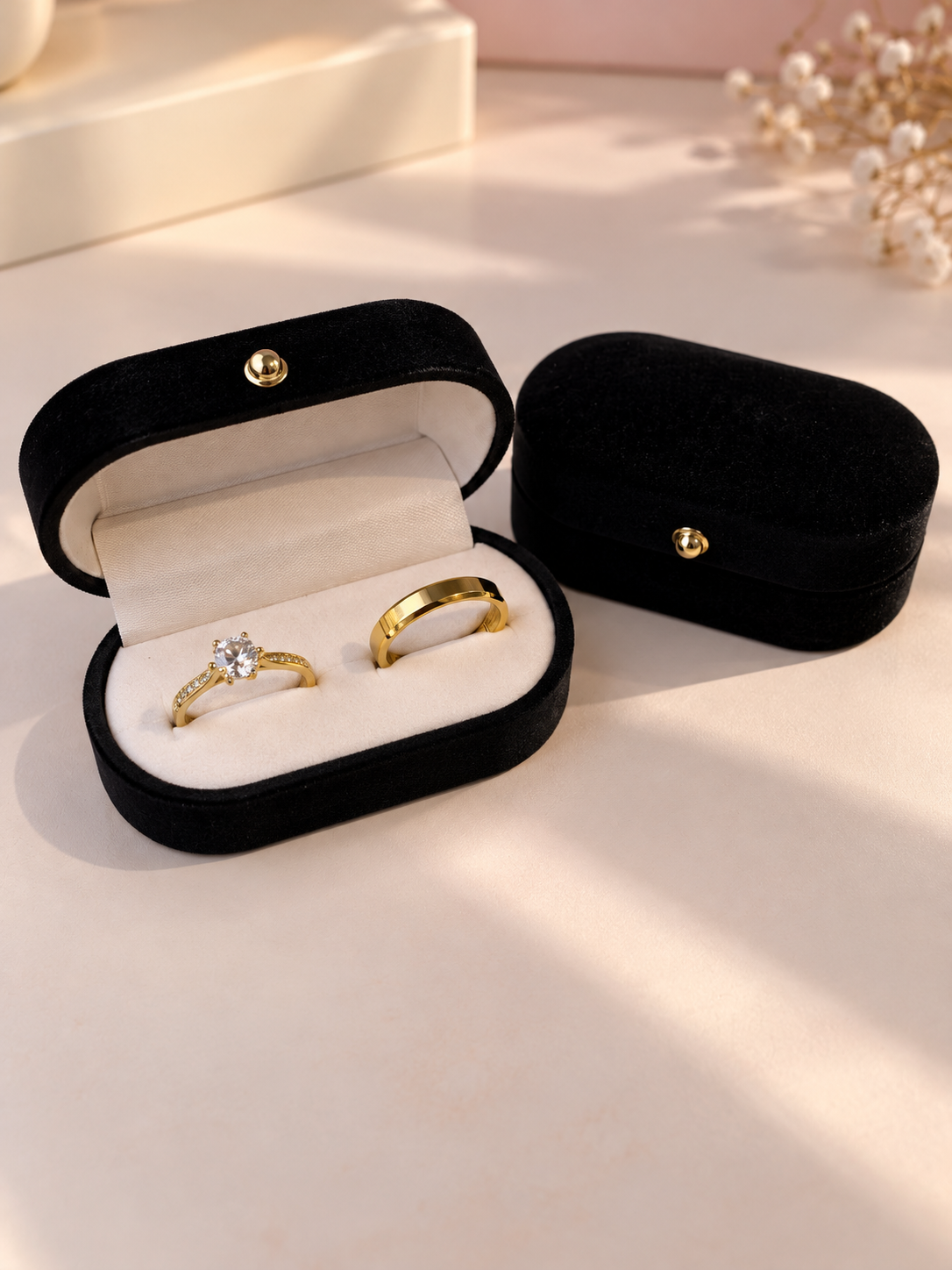 Cofre para anillo doble negro🖤✨