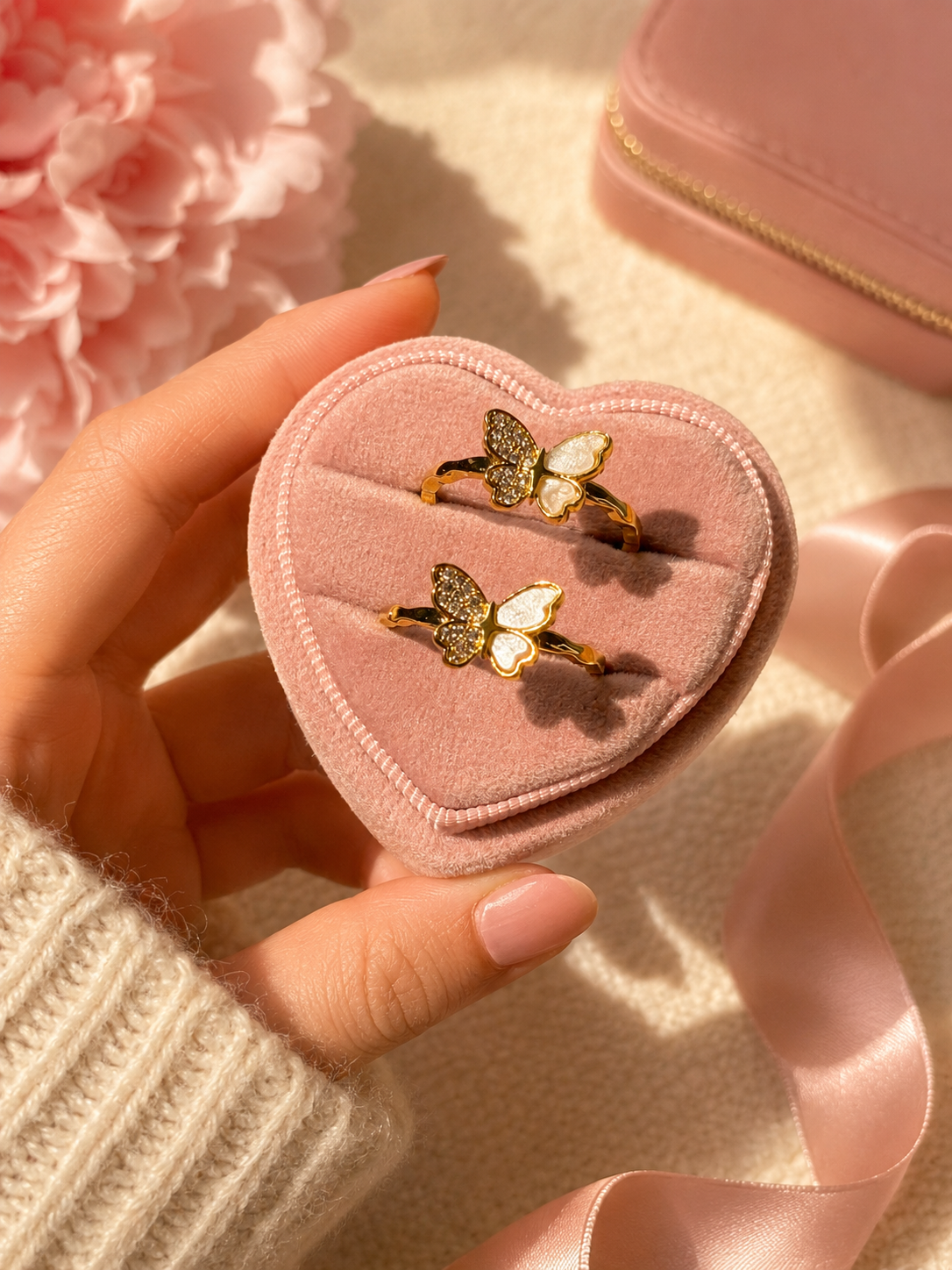 Set de anillos para mejores amigas 🦋 👩🏻‍❤️‍👩🏼