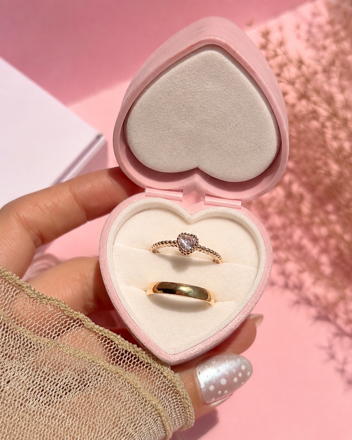 Anillo de promesa pareja estrellada✨