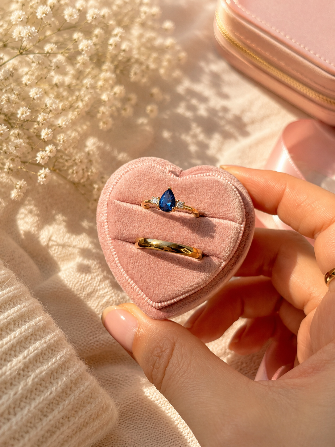 Anillo de promesa pareja Jasmine 🦢✨