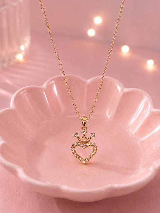 Cadena corazón corona 👑 💖