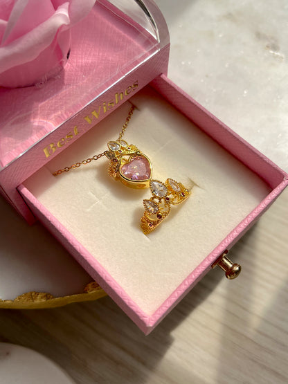 Set Disney rosa cadena, anillo y cofre de Rapunzel ☀️