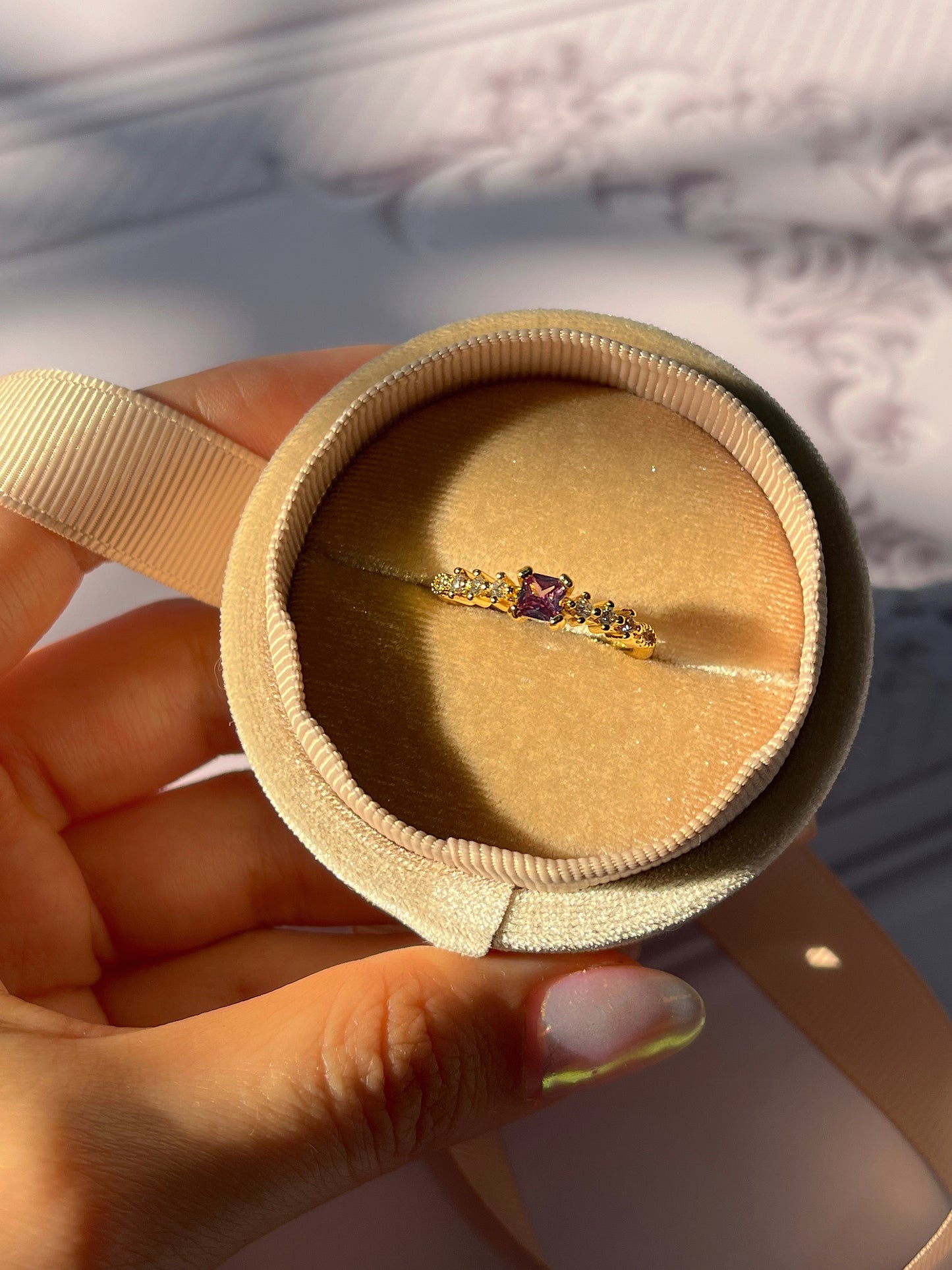 Anillo de promesa vida morado✨