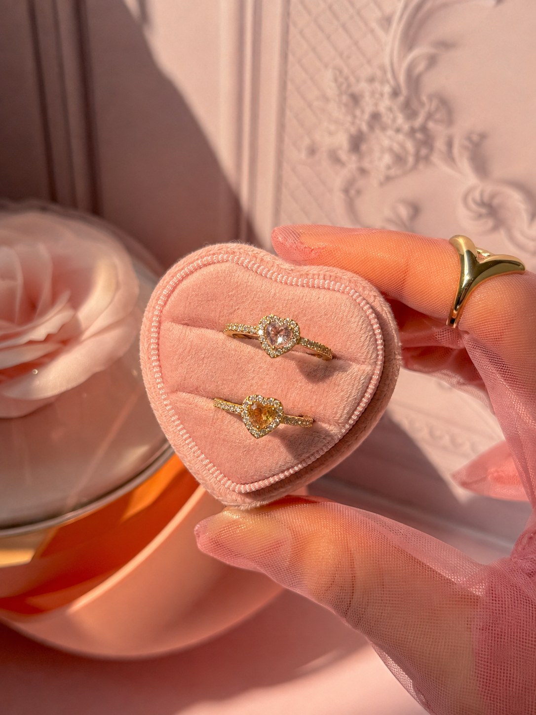 Set de anillos para mejores amigas Pandora 🩷💛