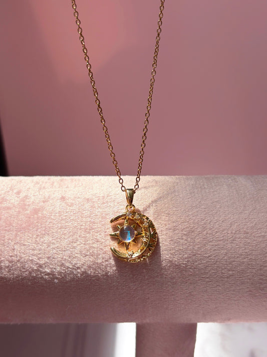 Cadena bonita eclipse, luna y sol