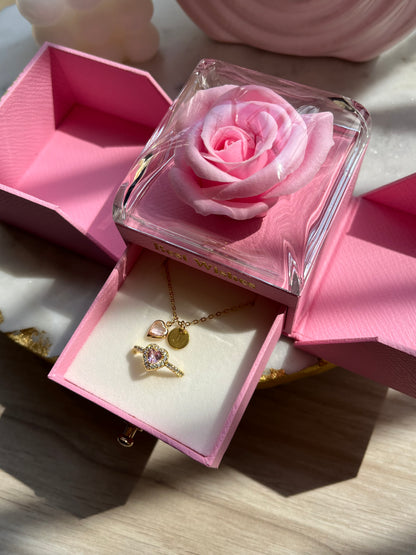 Cofre para anillo y cadena