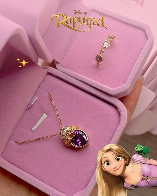 Set Disney princesa Rapunzel anillo y collar con cofres