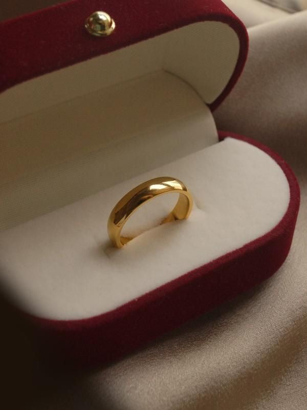 Anillo de promesa/unión unisex dorado