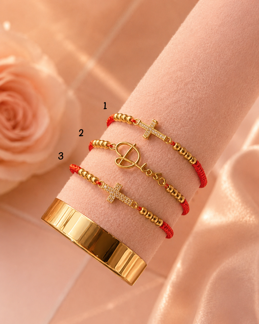 Pulseritas bonita delicada de cruz ✨