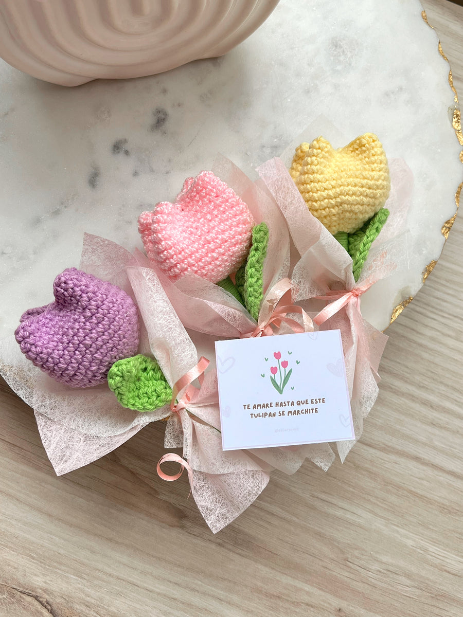 Tulipanes de crochet