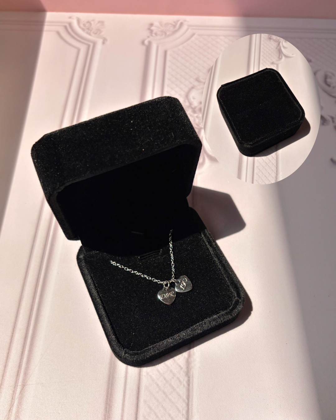 Cofre para anillo y cadena de hombre