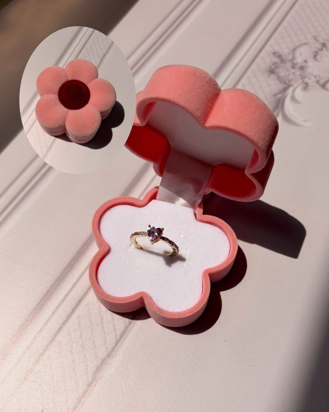 Cofre para anillo y cadena