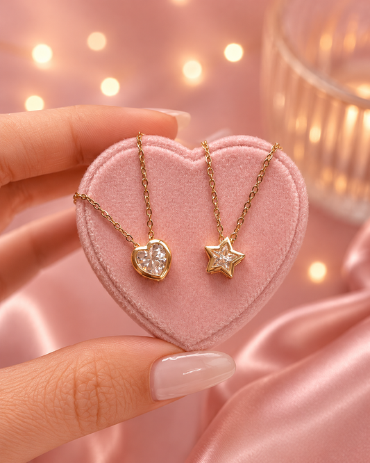 Cadena estrella y corazón