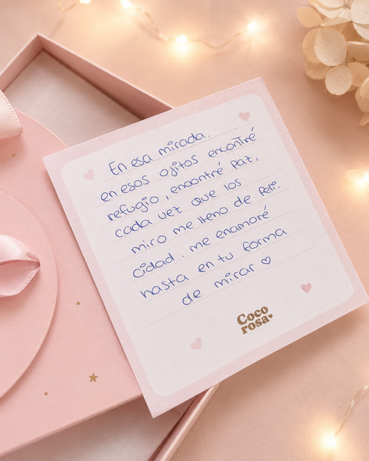 Tarjeta escrita a mano
