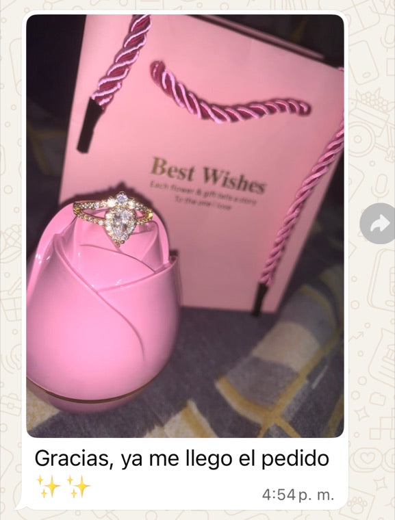 Captura de WhatsApp de una clienta: «Gracias, ya me llegó el pedido.»