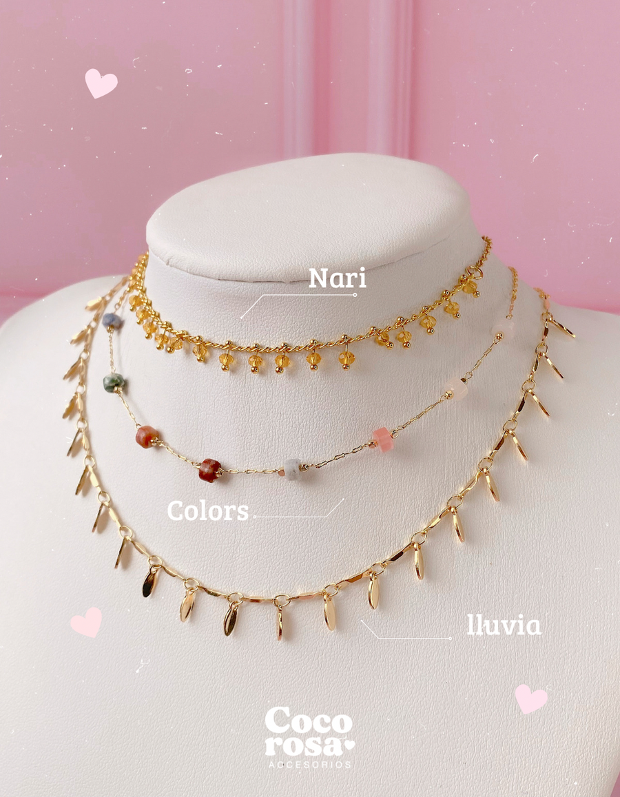 Cadena tipo chockers colors