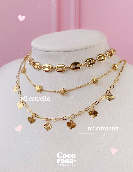 Cadena tipo chockers hermosos